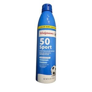 Walgreens Sport SPF 50 Sunscreen Continuous Spray 9.1 oz Value Size New